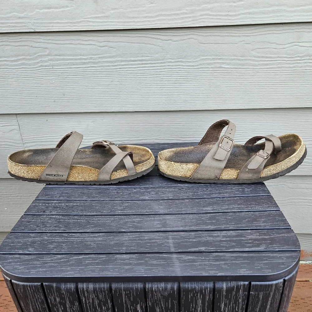 Birkenstock Mayari Brown Leather Sandal Womens Shoes EU Size 41